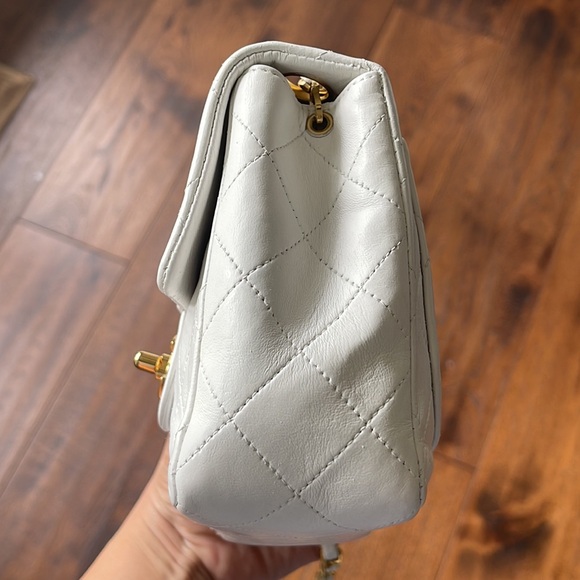 ❌sold❌ Chanel Mini Square Classic Flap Bag 24K Lambskin - Picture 15 of 17